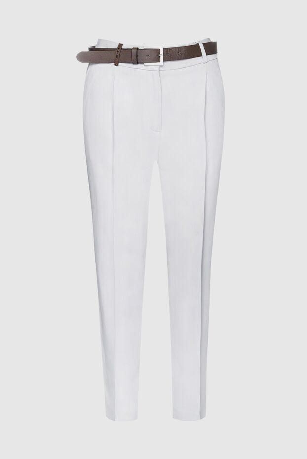 Peserico женские брюки из вискозы белые женские купить с ценами и фото 157048 - фото 1