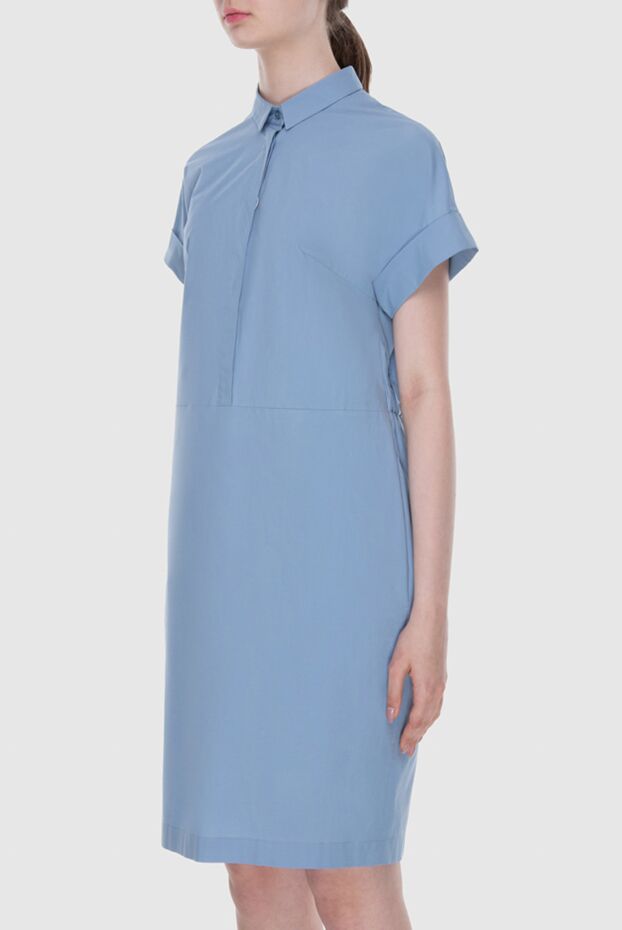 Peserico polo dress blue fitted women's 157053 - photo 3
