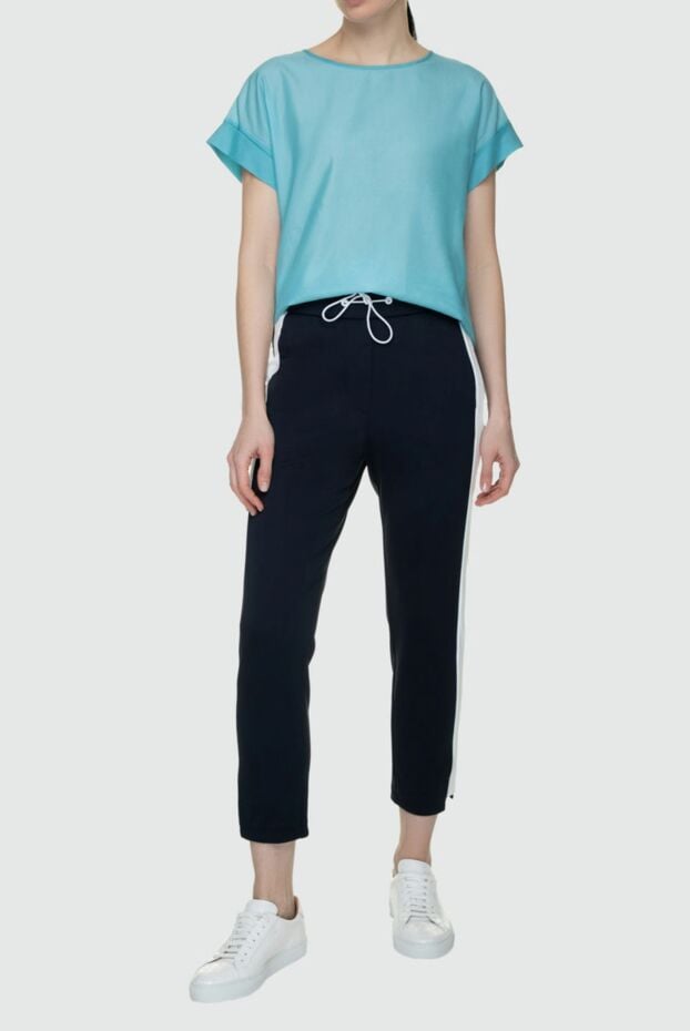 Peserico woman blue polyamide trousers for women buy with prices and photos 157096 - photo 2
