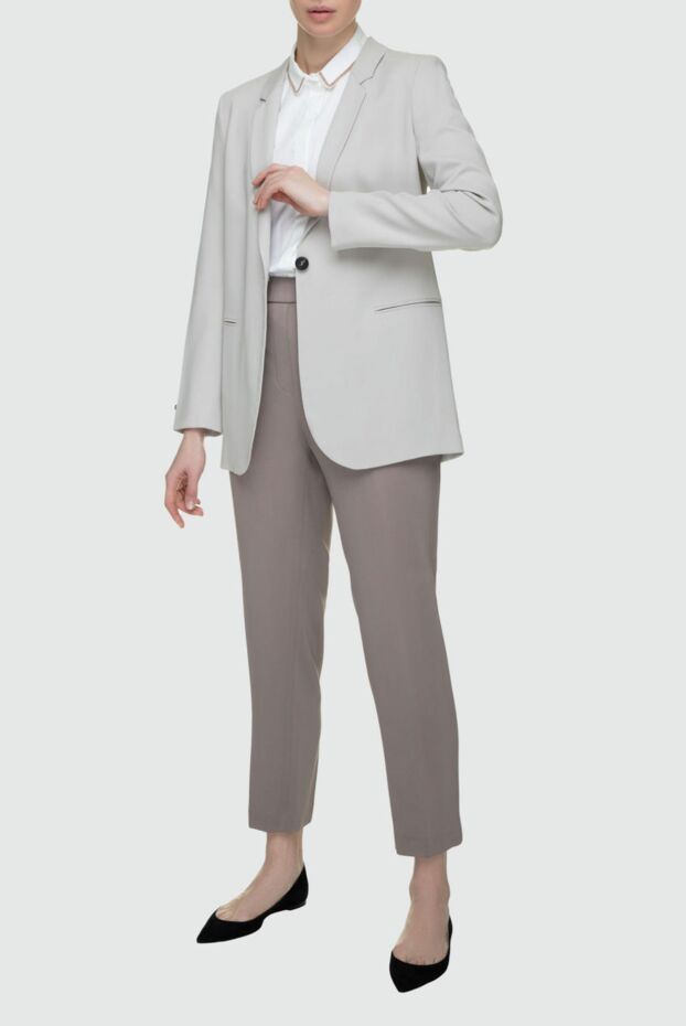 Peserico white jacket with smooth texture and button fastening 157106 - photo 2