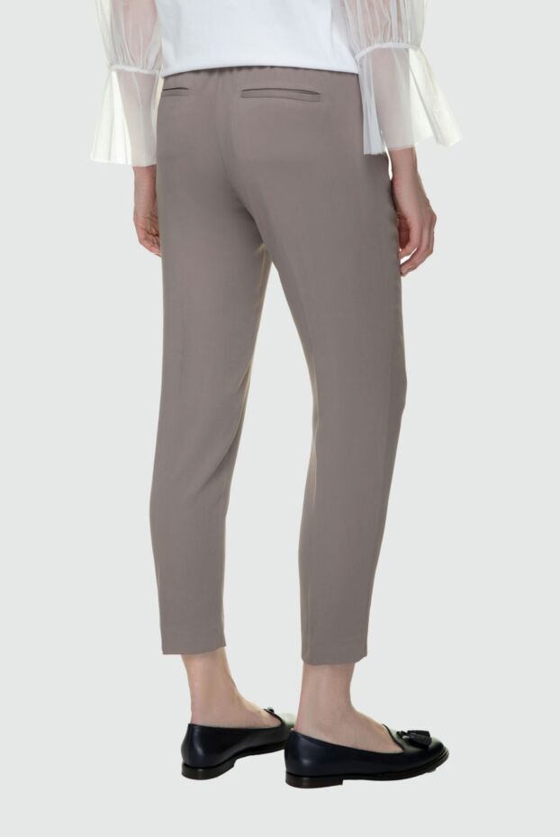 Peserico women's beige cropped pants with pockets 157113 - photo 3