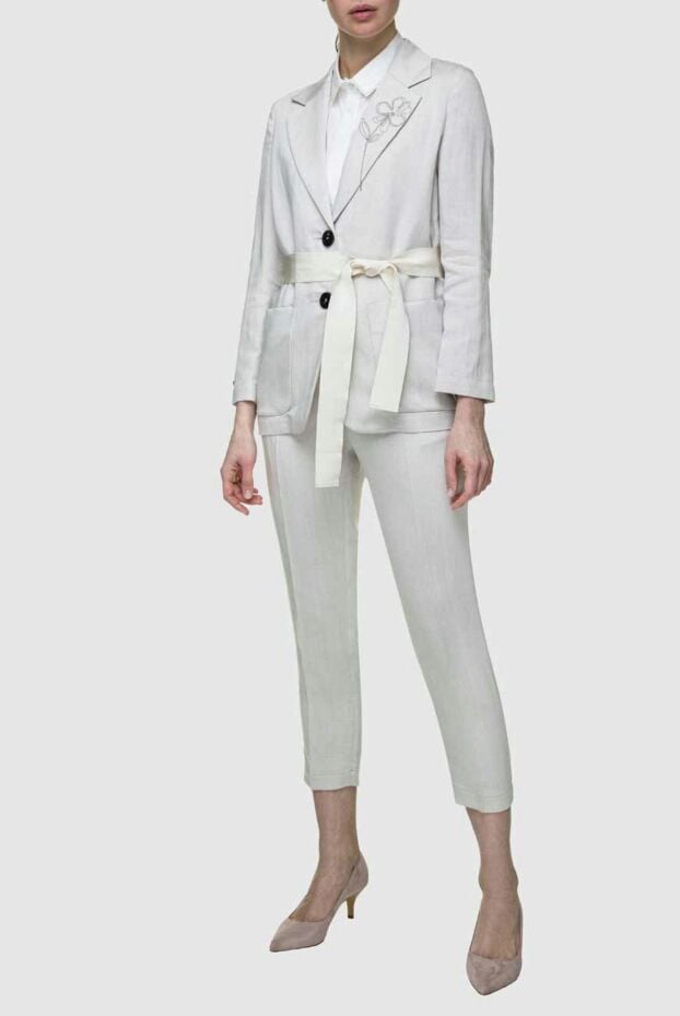 Peserico woman white viscose and linen jacket for women buy with prices and photos 157122 - photo 2