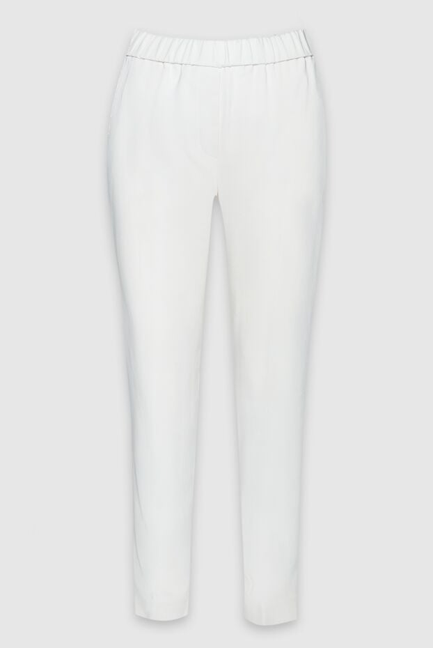 Peserico женские брюки из вискозы белые женские купить с ценами и фото 157124 - фото 1