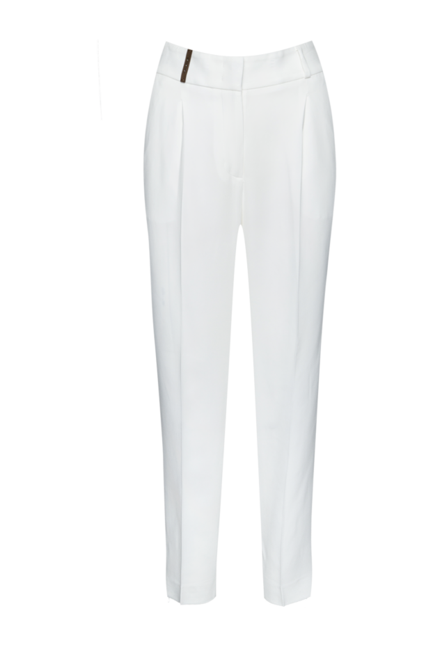 Peserico woman white viscose trousers for women buy with prices and photos 157134 - photo 1