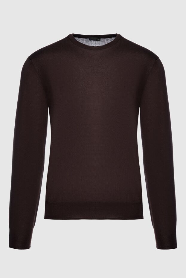 Cesare di Napoli man cashmere and silk jumper brown for men buy with prices and photos 157140 - photo 1