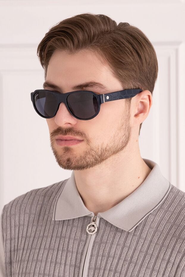 Stefano Ricci metal and plastic blue men's sunglasses for sun protection 157225 - photo 2