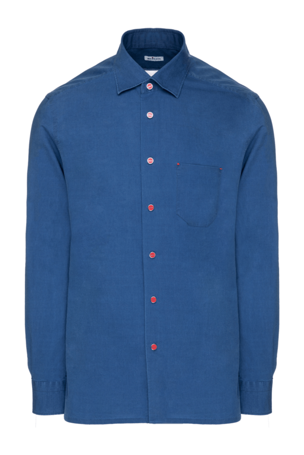 Kiton man blue cotton shirt for men buy with prices and photos 157241 - photo 1