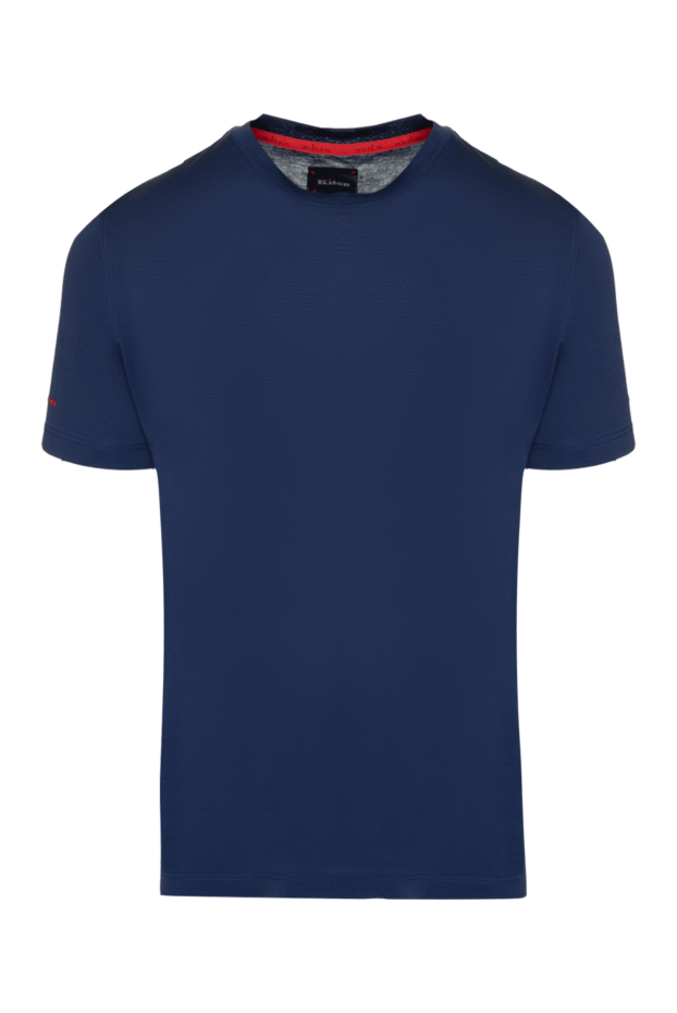 Kiton футболка из хлопка синяя мужская 157242 - фото 1