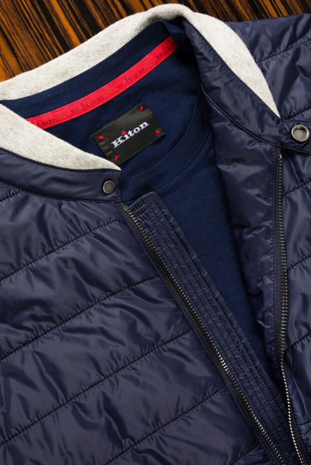 Kiton футболка из хлопка синяя мужская 157242 - фото 2