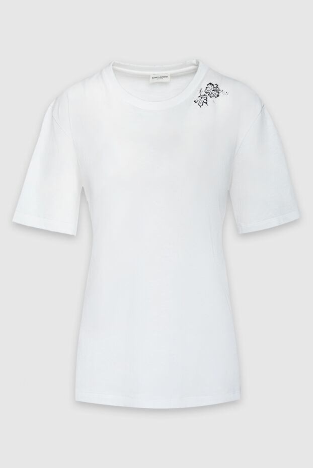 Saint Laurent woman white cotton t-shirt for women buy with prices and photos 157287 - photo 1