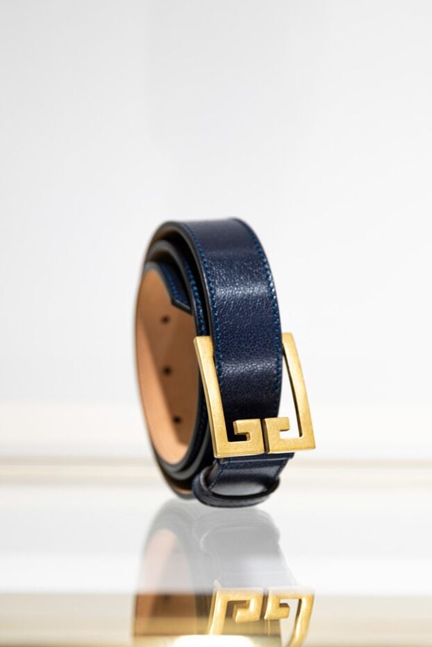 Givenchy blue women's leather belt with a logo buckle 157298 - photo 2