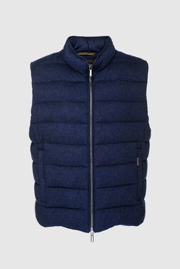 Moorer mens blue down-filled cashmere vest fire-il 157310 - photo 1