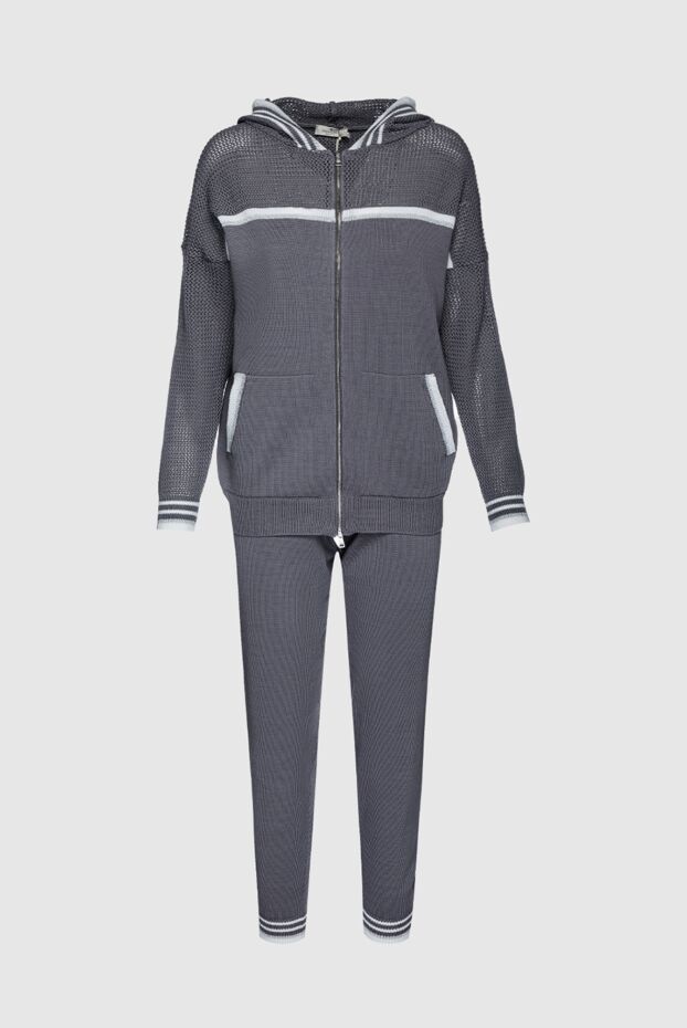 Panicale women's gray suit with knitted trim and hood 157359 - photo 1