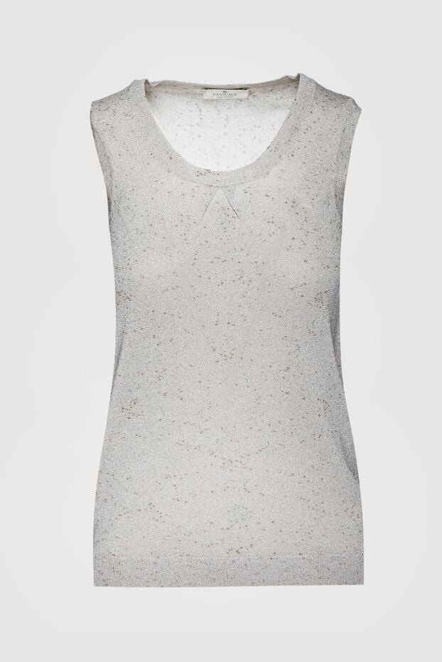 Panicale women's gray viscose and lame top 157361 - photo 1