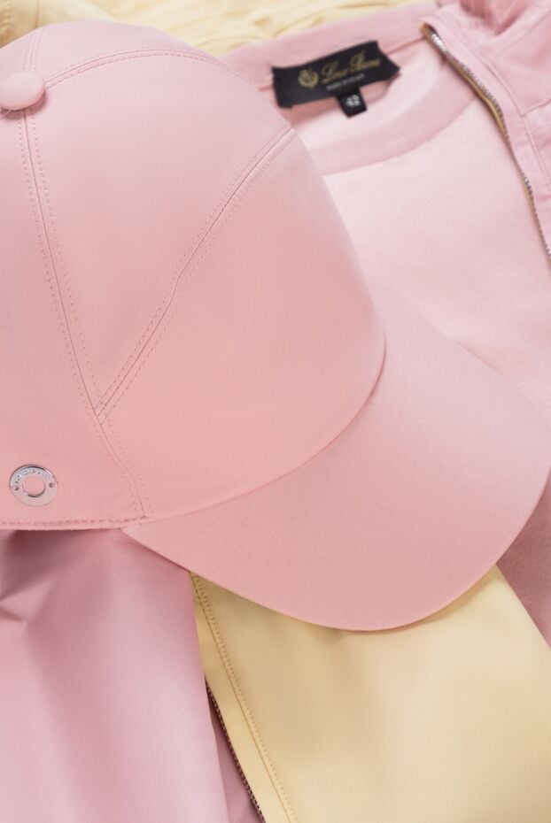 Loro Piana peach cap for women with a metal logo 157379 - photo 2