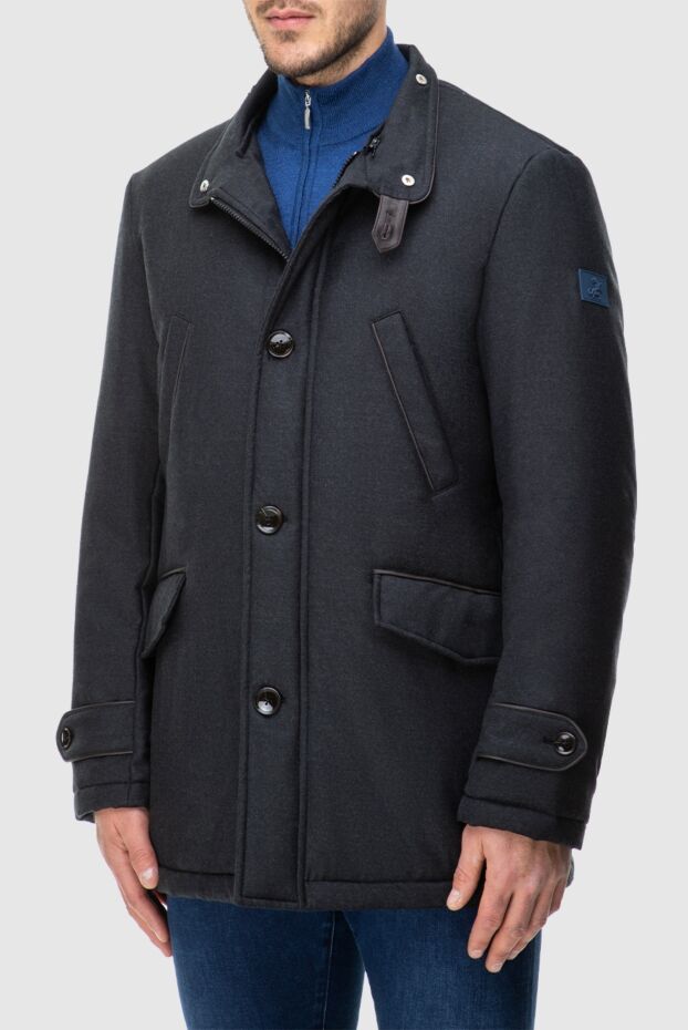 Tombolini gray wool and elastane jacket for men 157409 - photo 3