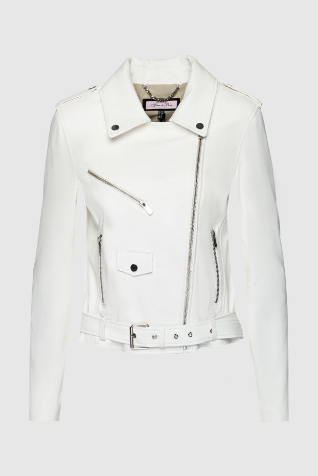 Fleur de Paris woman women's white genuine leather jacket buy with prices and photos 157412 - photo 1