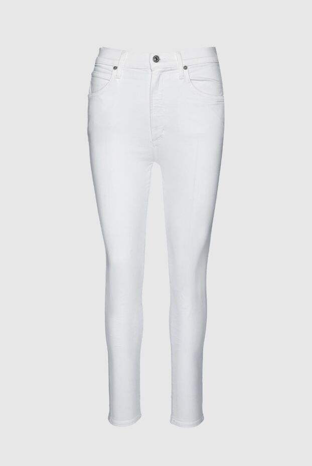Women's cotton white fitted jeans - photo 1