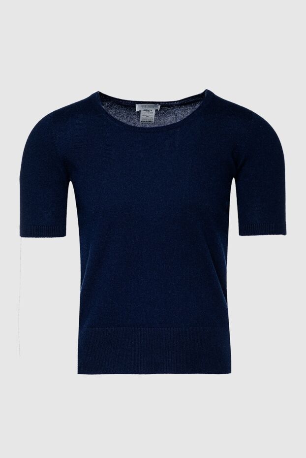 Gran Sasso woman blue cashmere jumper for women buy with prices and photos 157491 - photo 1