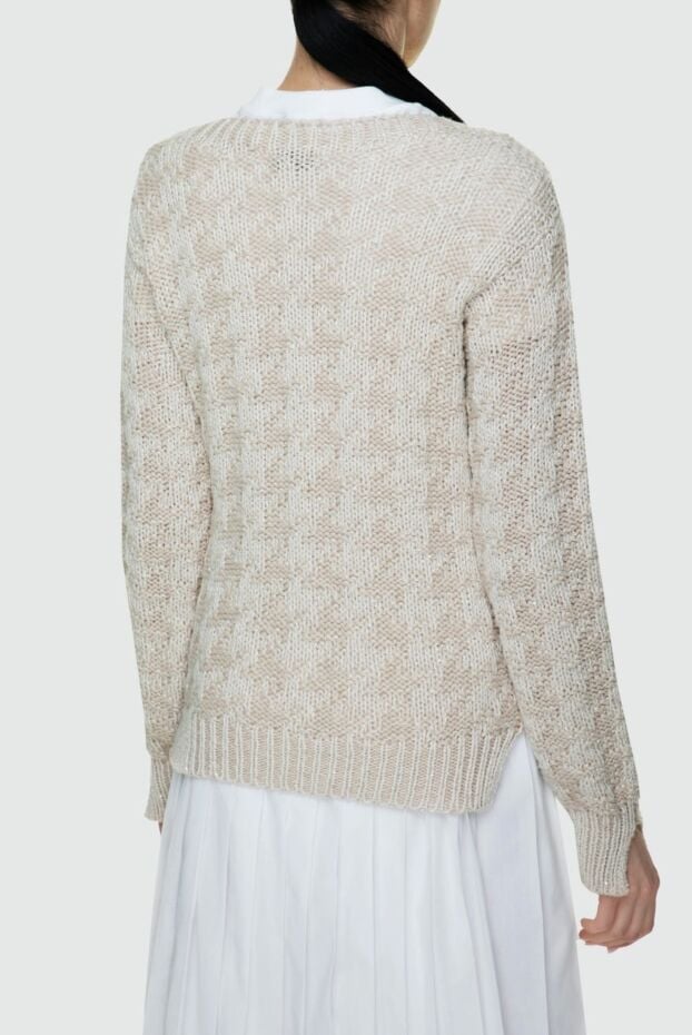 Gran Sasso beige womens jumper with contrasting textured knitting 157495 - photo 3