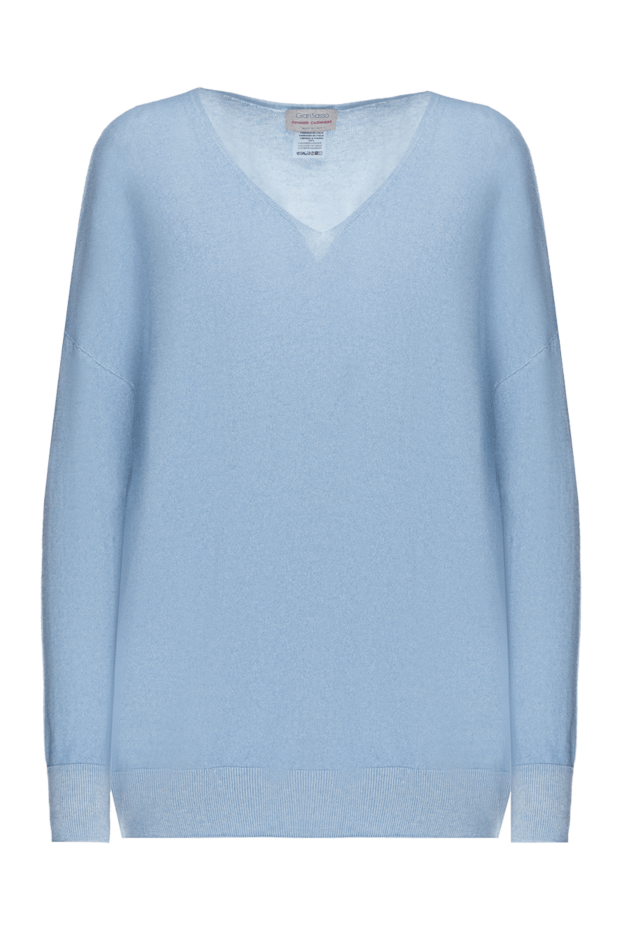 Gran Sasso woman blue cashmere jumper for women buy with prices and photos 157505 - photo 1