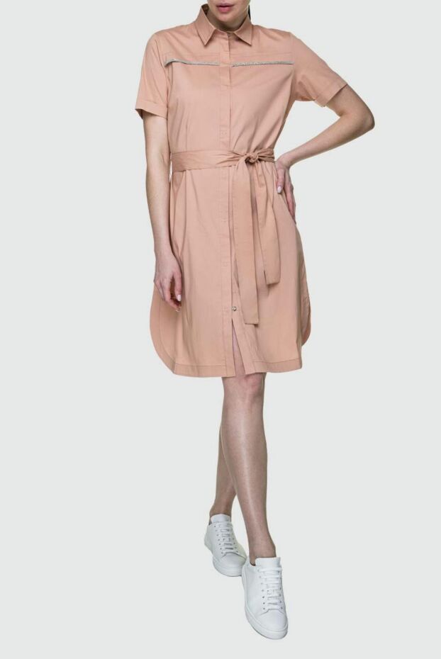 D.Exterior woman beige cotton and polyamide dress for women buy with prices and photos 157536 - photo 2