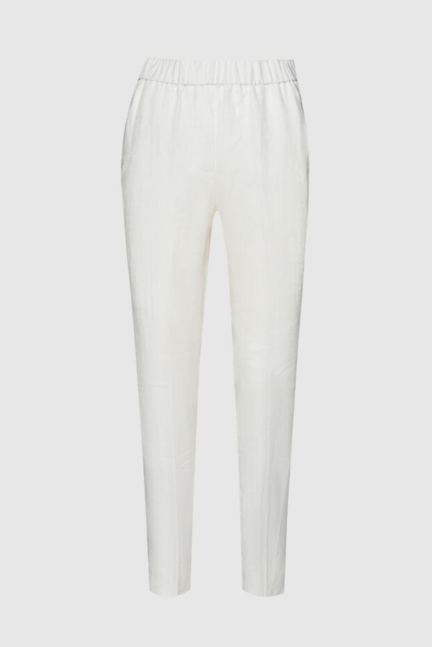 Peserico woman white linen trousers for women buy with prices and photos 157565 - photo 1