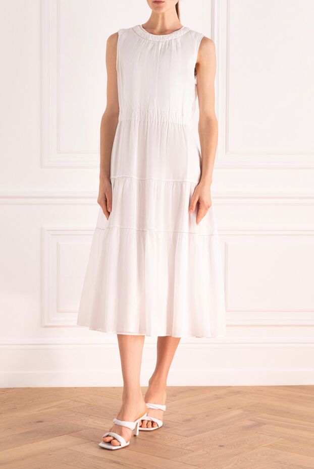 Peserico женские платье из хлопка белое женское купить с ценами и фото 157569 - фото 2