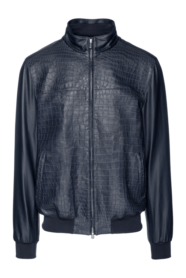 Enrico Mandelli мужские куртка из кожи аллигатора синяя мужская купить с ценами и фото 157618 - фото 1