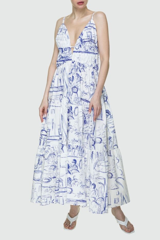 Erika Cavallini lightweight cotton dress with a deep neckline and artistic printed pattern 157631 - photo 3