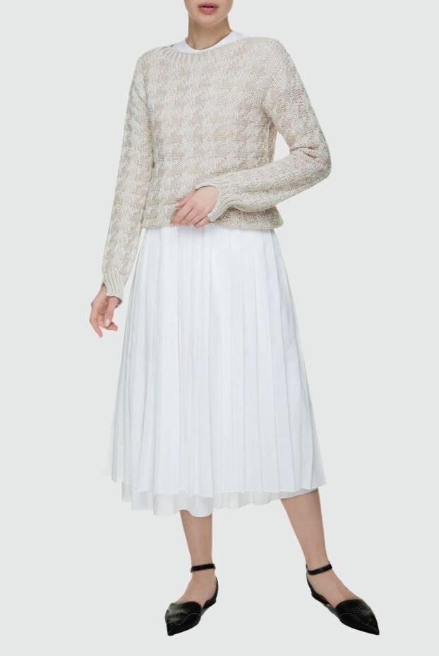 Peserico женские платье из хлопка белое женское купить с ценами и фото 157647 - фото 2