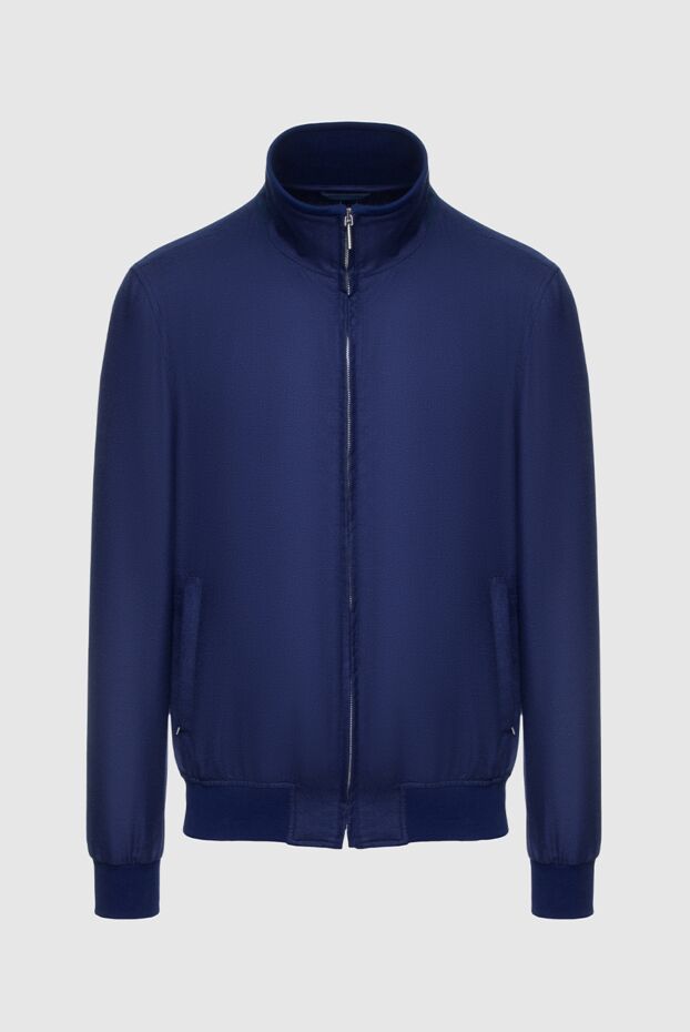 Enrico Mandelli мужские куртка из шёлка и кашемира синяя мужская купить с ценами и фото 157663 - фото 1