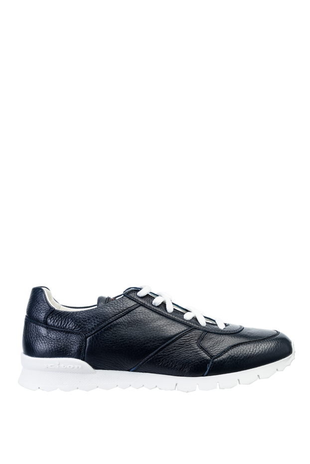 Kiton man black leather sneakers for men buy with prices and photos 157687 - photo 1