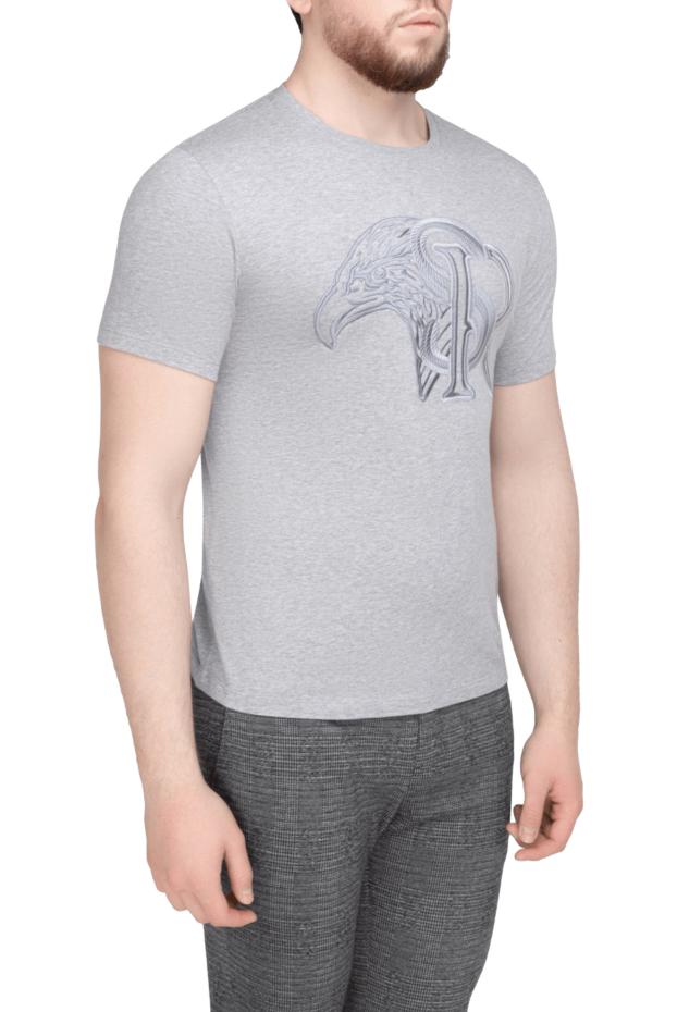 Stefano Ricci cotton and modal gray men's t-shirt 157705 - photo 3