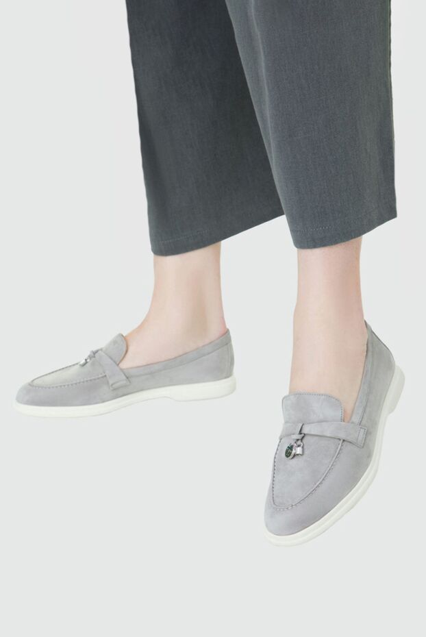 Cesare di Napoli woman gray suede loafers for women buy with prices and photos 157738 - photo 2