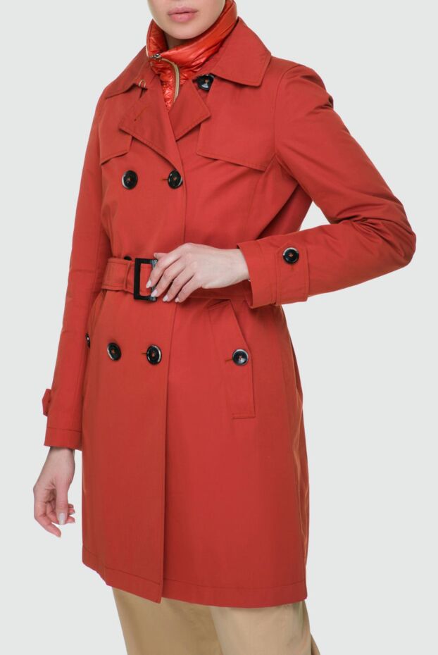 Herno orange cotton and polyamide raincoat for women 157777 - photo 3