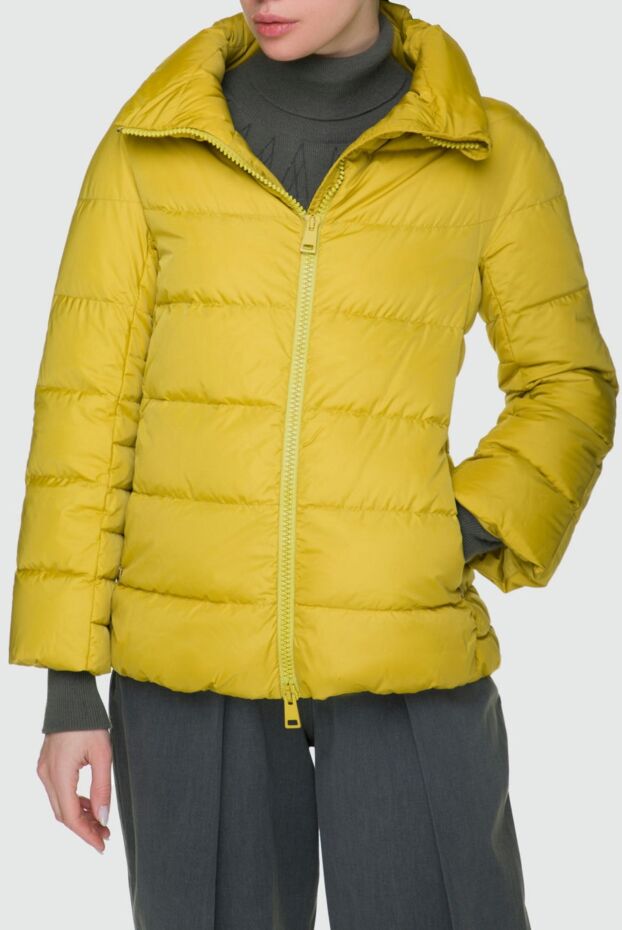 Herno lemon colored down jacket with horizontal quilting 157789 - photo 3