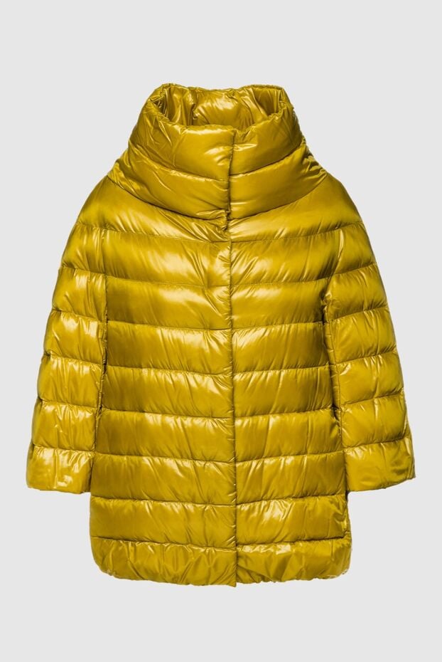 Herno women's down jacket golden yellow with metallic effect and high collar 157790 - photo 1