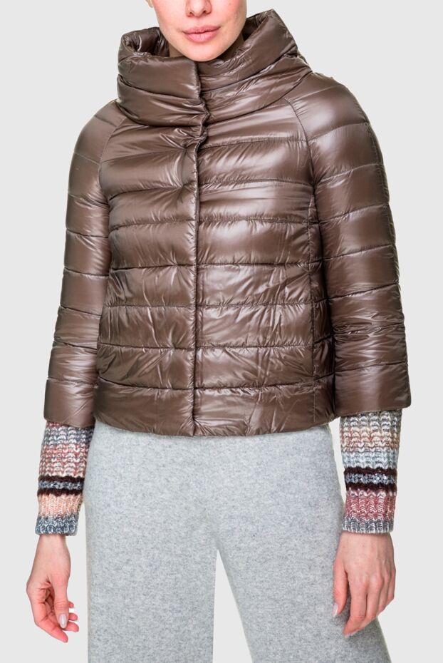 Herno women's down jacket with a wide collar and a cropped cut 157803 - photo 3