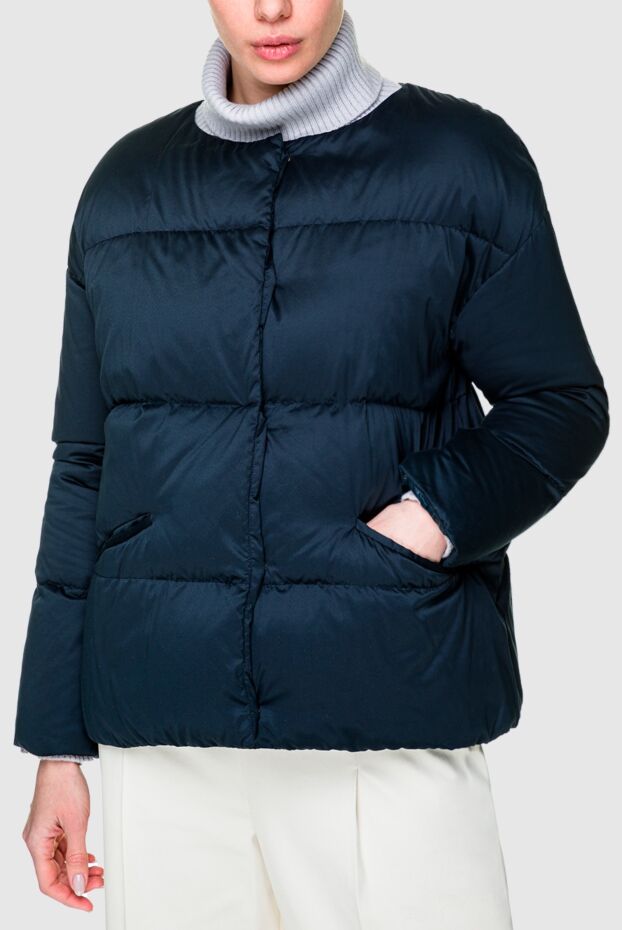 Herno women's down jacket, minimalist, straight silhouette, collarless 157804 - photo 3