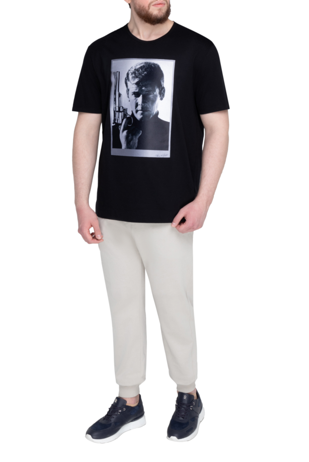 Limitato black t-shirt with james bond revolver print 157833 - photo 2