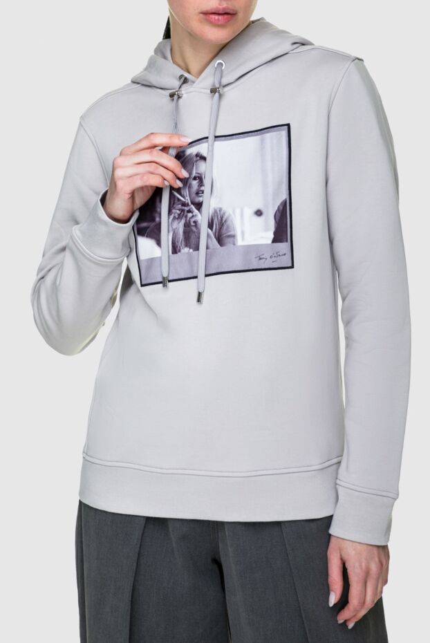 Limitato hoodie for women made of cotton gray 157840 - photo 3