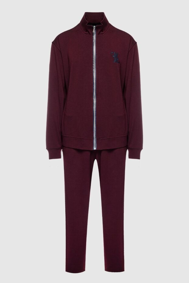 Billionaire men's sports suit made of wool, silk and polyamide, burgundy. 157893 - photo 1