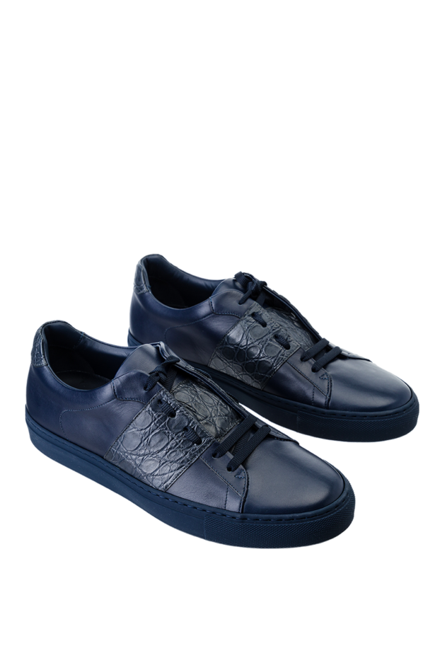 Bontoni crocodile trim sneakers blue 157912 - photo 3