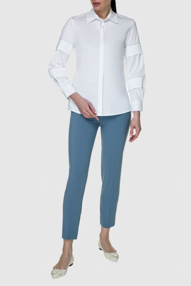 D.Exterior woman white cotton and polyamide shirt for women buy with prices and photos 157947 - photo 2