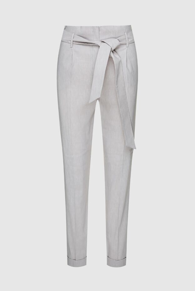 D.Exterior woman gray linen and elastane trousers for women buy with prices and photos 157954 - photo 1