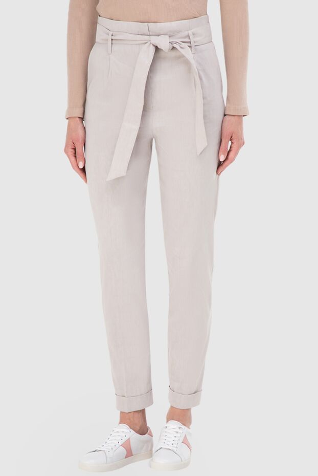 D.Exterior women's pants with belt gray 157954 - photo 3