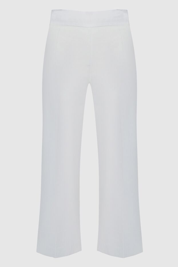 D.Exterior woman white linen and elastane trousers for women buy with prices and photos 157956 - photo 1