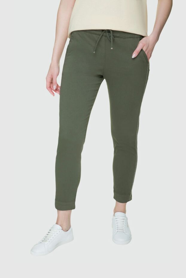 D.Exterior women's pants with ties and beaded stitching green 157962 - photo 3
