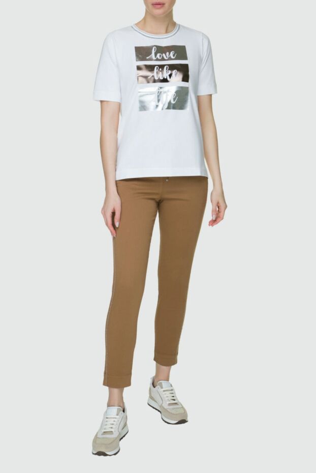 D.Exterior women's white t-shirt with grey writing 157978 - photo 2